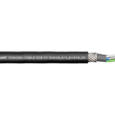 COAXIAL-CABLE RGB CY 3XKX0,4/1,8+3X0,25
